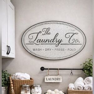 Hobby Lobby Black and White Laundry Co. Wall Art